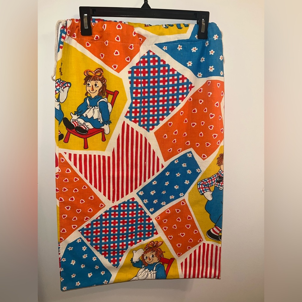 💥Wamsutta Vintage 70-80s Raggedy Ann Andy Sleeping Bag Pillow Case Laundry Bag